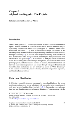 Alpha-1 Antitrypsin: The Protein