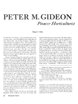 Peter M. Gideon : pioneer horticulturist / Edgar C. Duin.