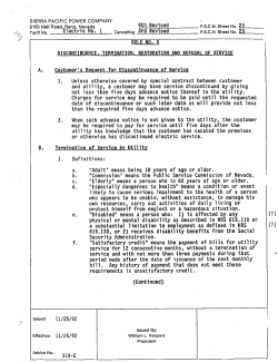 Discontinuance, Termination, Restoration and Refusal