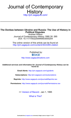 The Donbas between Ukraine and Russia