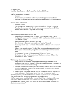#6 Sandler Rule Don`t Buy Back Tomorrow the Product/Service You