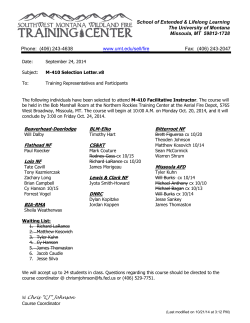 Partnership for Wildland Fire Training