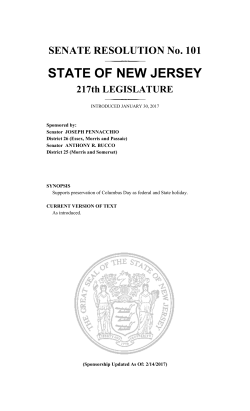 state of new jersey - New Jersey Legislature