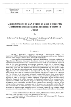 Characteristics of CO2 Fluxes in Cool