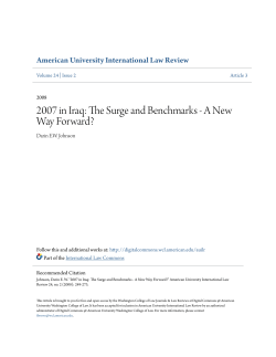 2007 in Iraq: The Surge and Benchmarks