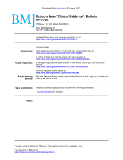 nervosa Extracts from "Clinical Evidence": Bulimia