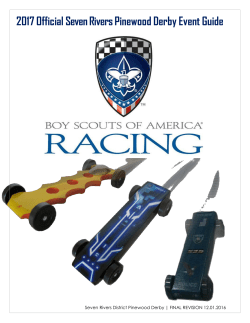 2017 Official Seven Rivers Pinewood Derby Event Guide