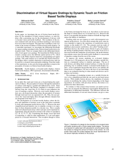 Discrimination of Virtual Square Gratings by Dynamic Touch on