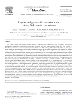 Eruptive and geomorphic processes at the Lathrop Wells scoria