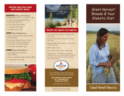 Great Harvest Diabetic Brochure - Great Harvest Bread Company