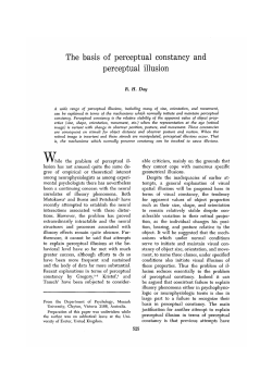 The basis of perceptual constancy and perceptual illusion