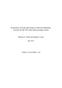Economies of Scale and Scope in Network Industries