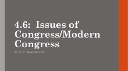4.6: Issues of Congress/Modern Congress