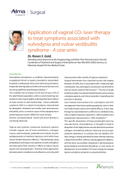 Application of vaginal CO2 laser therapy to treat