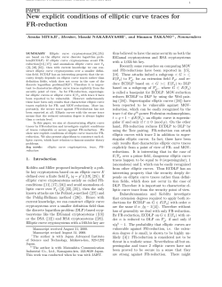 New explicit conditions of elliptic curve traces for FR