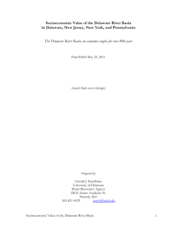 Socioeconomic Value of the Delaware River Basin in Delaware