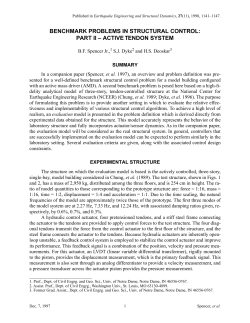 BENCHMARK PROBLEMS IN STRUCTURAL CONTROL: PART II