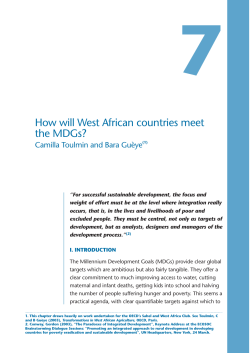 How will West African countries meet the MDGs?