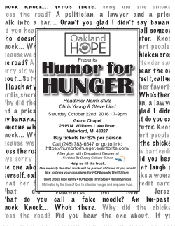 to see the Humor for Hunger flyer
