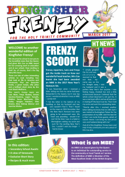 Kingfisher Frenzy - holy trinity school richmond