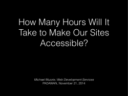 How Many Hours Will It Take to Make Our Sites Accessible?