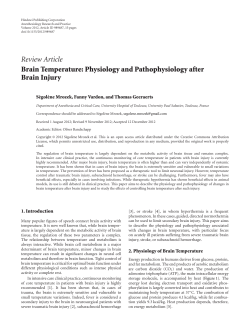 Brain Temperature: Physiology and Pathophysiology after Brain Injury