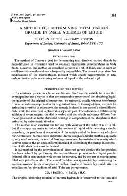 a method for determining total carbon dioxide in small volumes of
