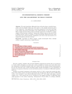 Multidimensional residue theory and the logarithmic de Rham complex