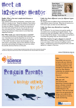 meet an In2science mentor Penguin Parents