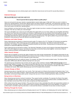 Interest Groups