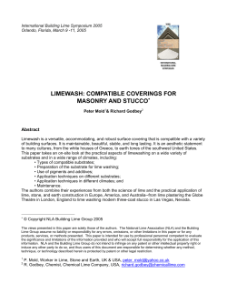 limewash: compatible coverings for masonry and stucco