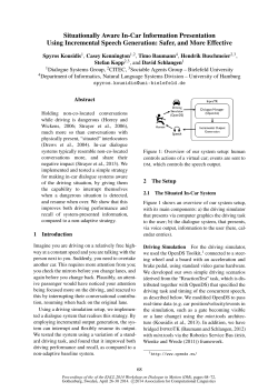 Situationally Aware In-Car Information Presentation Using