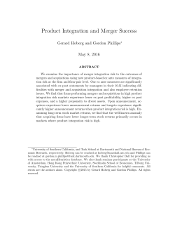 Product Integration and Merger Success