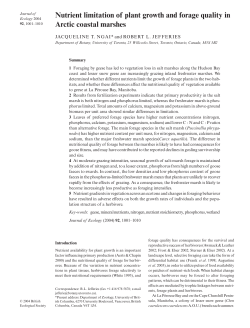 Nutrient limitation of plant growth and forage quality