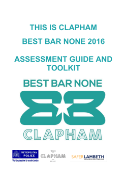 Clapham Best Bar None Toolkit
