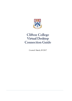 Clifton College Virtual Desktop Connection Guide