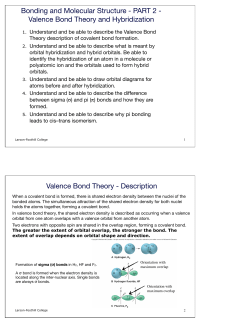 Bonding and Molecular Structure - PART 2