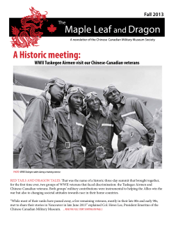 Fall 2013 - Chinese Canadian Military Museum