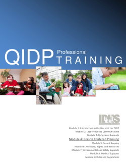 Module 4: Person Centered Planning
