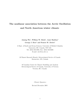 The nonlinear association between the Arctic Oscillation and North