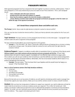paragraph writing