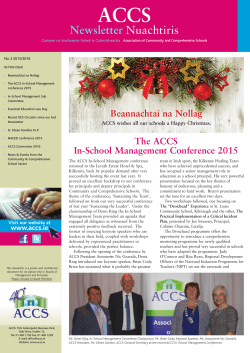 ACCS Newsletter 3 2015/2016