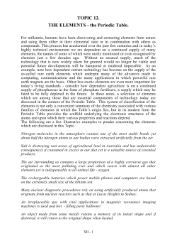 TOPIC 12. THE ELEMENTS