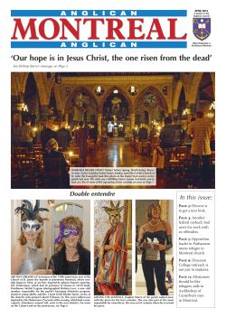 April - Anglican Diocese of Montreal