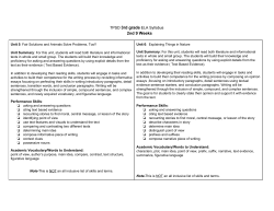 3-5 ELA Syllabi Units 5-8