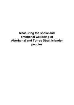 Measuring the social and emotional wellbeing of Aboriginal and