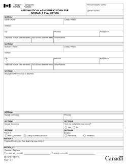 aeronautical assessment form for obstacle evaluation
