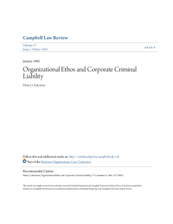 Organizational Ethos and Corporate Criminal Liability