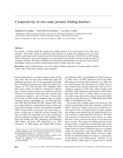 Cooperativity in two-state protein folding kinetics