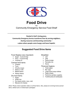 Food Drive - Community Emergency Service